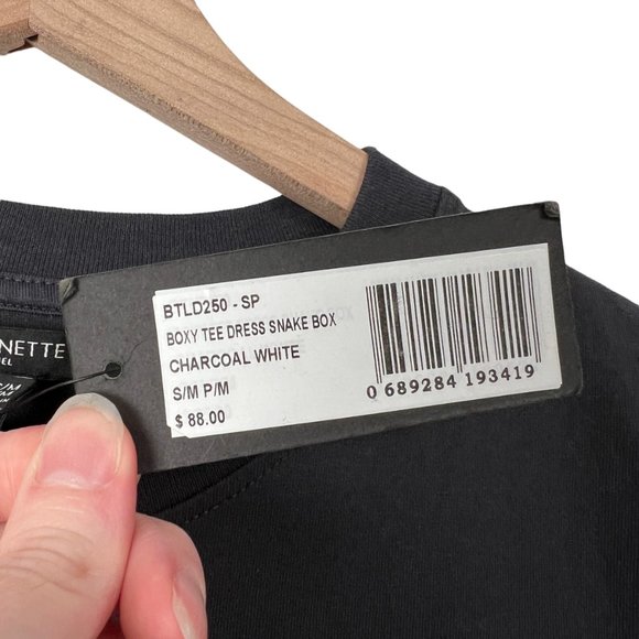 New Brunette The Label 1981 Snake Box Tee Summer Casual Graphic Print Dress S/M - Picture 6 of 9